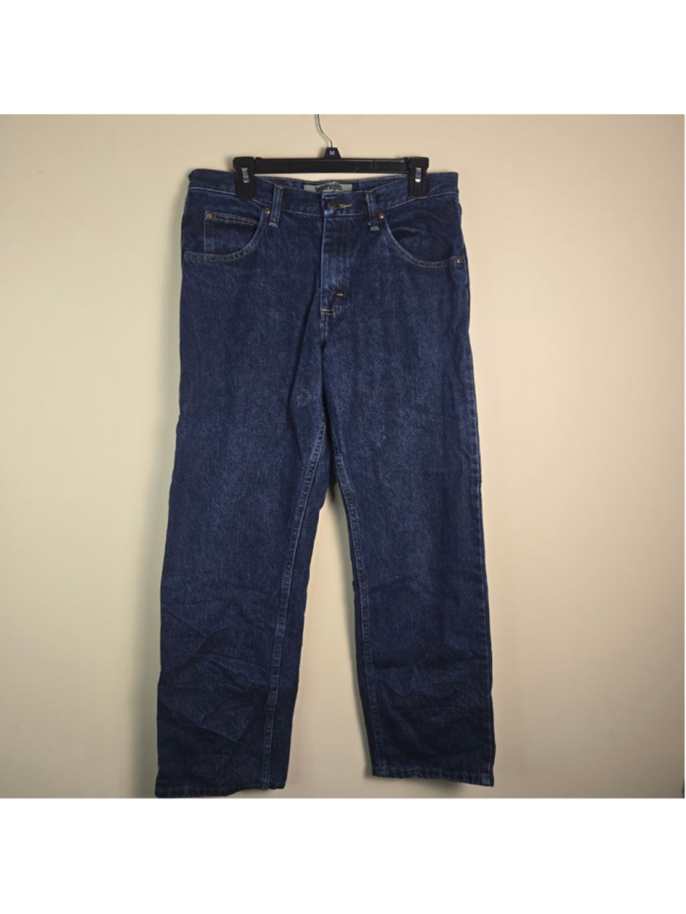 Men's Wrangler Blue Straight Jeans Waist 32/29